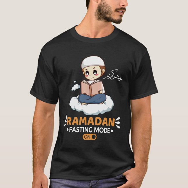 Camiseta Ramadan Kareem Ayunando Para Niños Guay Ide Islámi (Anverso)