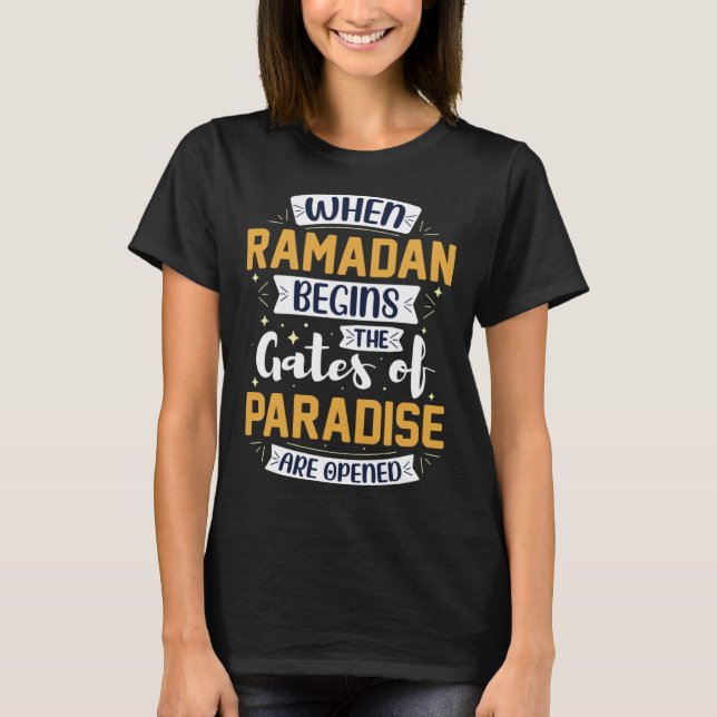 Camiseta Ramadan Kareem Fasting  For Muslim Islamic  Idea (Anverso)