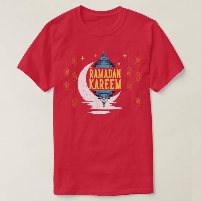 Camiseta Ramadan Kareem Muslims Eid Ramadan Lantern lights  (Diseño del anverso)