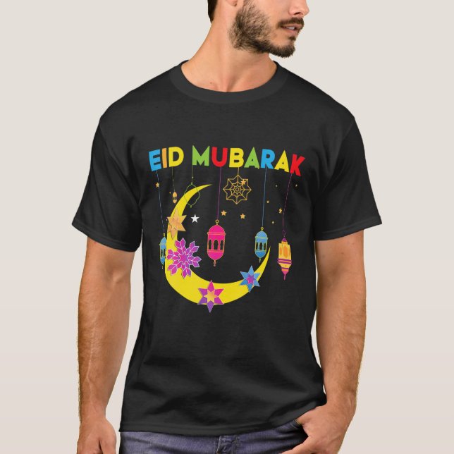 Camiseta Ramadan Kareem Musulmanes Celebración Eid Mubarak  (Anverso)