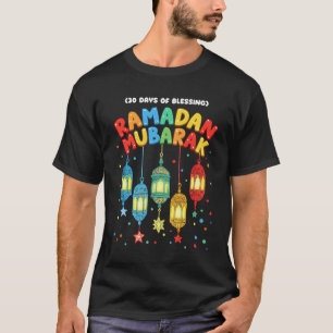Camiseta Ramadán Mubarak 30 Días de Bendición Islámico
