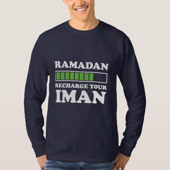 Camiseta Ramadan Recharge Your Iman Battery (Anverso)