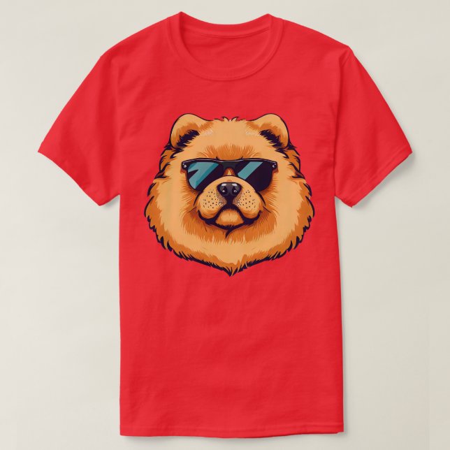 Camiseta Ramante del perro Chow (Diseño del anverso)