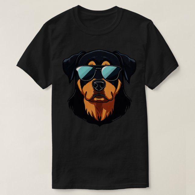 Camiseta Ramante del perro Rottweiler (Diseño del anverso)