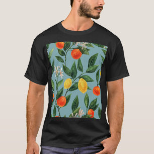 Camiseta Ramas de cítricos: Patrón Ornamental de acuarela