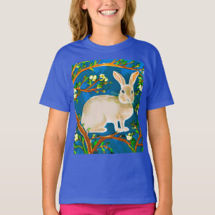 Camiseta Ramas de conejo salvaje y flores para niños