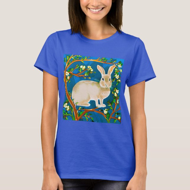 Camiseta Ramas de conejo y flores silvestres (Anverso)