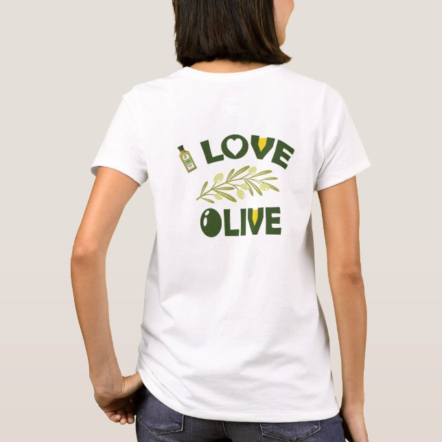 Camiseta Ramas de olivo y amor - Un lugar agradable y a la  (Reverso)