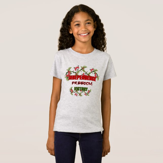 Camiseta Ramas de Viburnum con diseño de texto (Anverso completo)