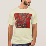 Camiseta Ramas de Vincent van Gogh con el flor de la<br><div class="desc">Vincent van Gogh todavía ramifica con el impresionismo de la vida del flor de la almendra que pinta muy asiático en rojo: impresionista floral del poste de la bella arte</div>