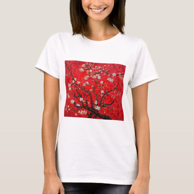 Camiseta Ramas del árbol de almendros en Blossom, Van Gogh (Anverso)