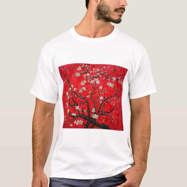 Camiseta Ramas del árbol de almendros en Blossom, Van Gogh (Anverso)