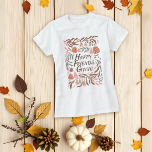 Camiseta Ramas, hojas y calabazas caen Amistad