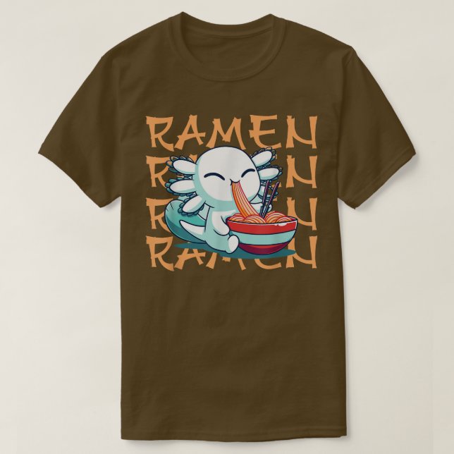 Camiseta Ramen Aolotl Kawaii Anime Comida japonesa  (Diseño del anverso)