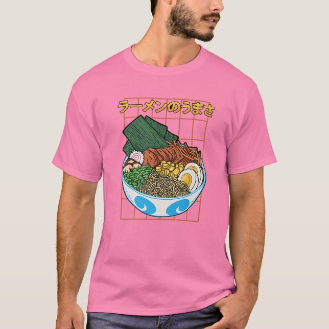 Camiseta Ramen - Arte animado - Estética de la comida japon (Anverso)