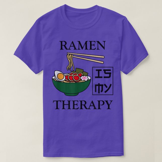 Camiseta Ramen as Therapy Ironic Saying Ramen Noodles  (Diseño del anverso)