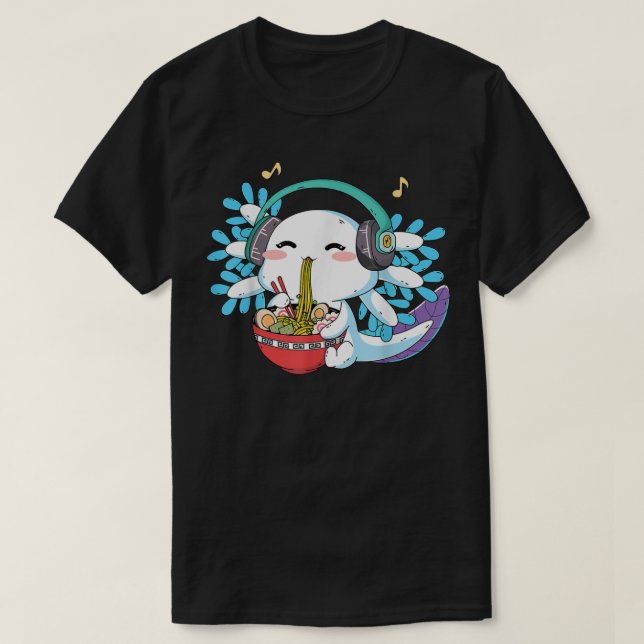 Camiseta Ramen Axolotl Japanese Noodles Anime Otaku Nu Goth (Diseño del anverso)