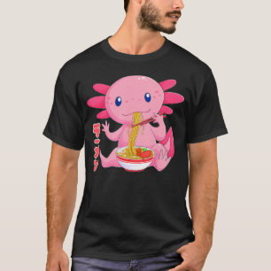 Camiseta Ramen Axolotl Kawaii Anime Axolotl Japonés Ramen