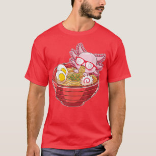 Camiseta Ramen Axolotl Kawaii Anime Chica de regalo de comi