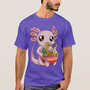 Camiseta Ramen Axolotl Kawaii Anime Chica de regalo de comi