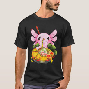 Camiseta Ramen Axolotl Kawaii Anime Chicas de comida japone