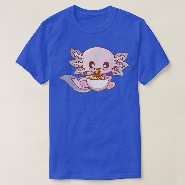 Camiseta Ramen Axolotl Kawaii Anime Chicas de comida japone (Diseño del anverso)