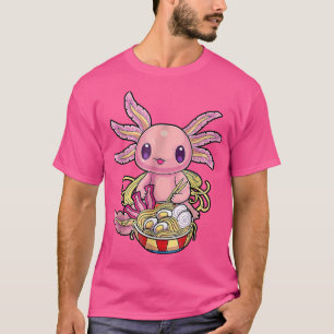 Camiseta Ramen Axolotl Kawaii Anime Chicas de comida japone