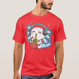Camiseta Ramen Axolotl Kawaii Anime Chicas de comida japone