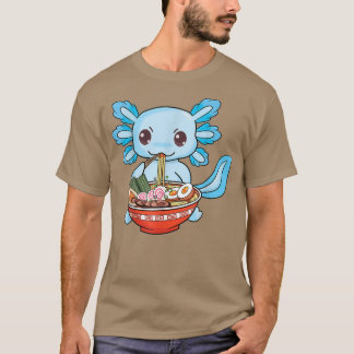 Camiseta Ramen Axolotl Kawaii Anime Comida japonesa 1136