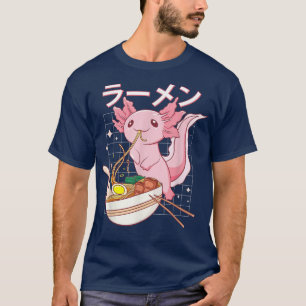 Camiseta Ramen Axolotl Kawaii Anime Comida Japonesa Para Ho