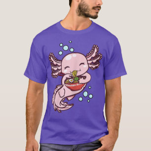 Camiseta Ramen Axolotl Kawaii Anime Comida Japonesa Regalo