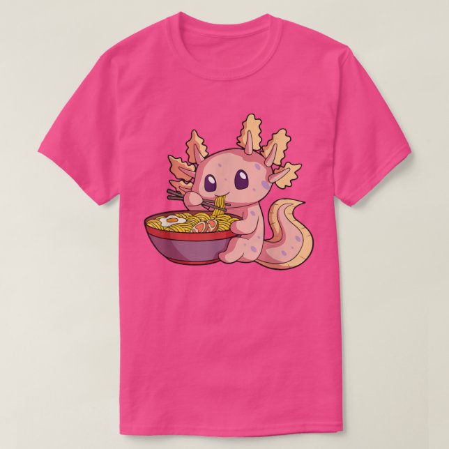 Camiseta Ramen Axolotl Kawaii Anime Japanese Food Gift Girl (Diseño del anverso)