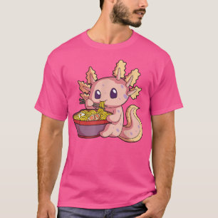 Camiseta Ramen Axolotl Kawaii Anime Japanese Food Gift Girl