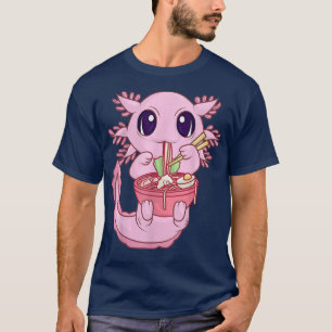 Camiseta Ramen Axolotl Kawaii Anime Niños japoneses de comi