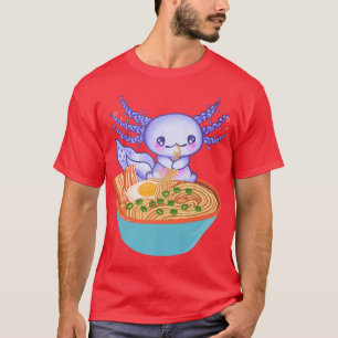 Camiseta Ramen Axolotl Kawaii Chicas de anime japoneses