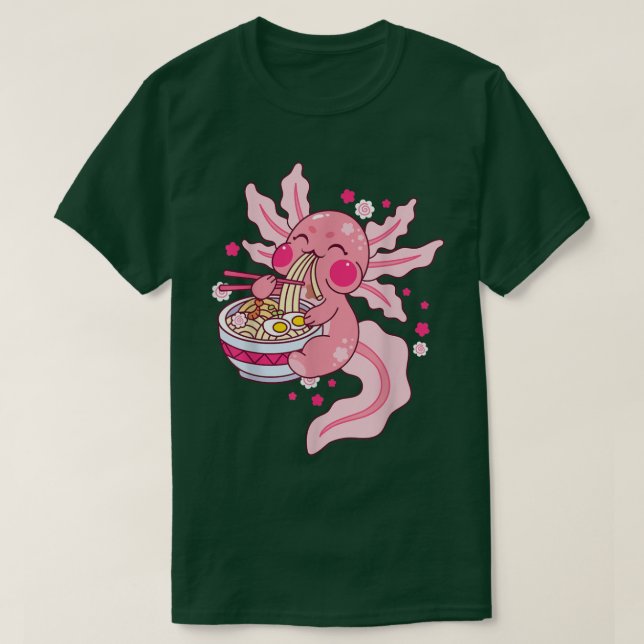 Camiseta Ramen Axolotl Kawaii Cute Anime Otaku Ram japonés (Diseño del anverso)