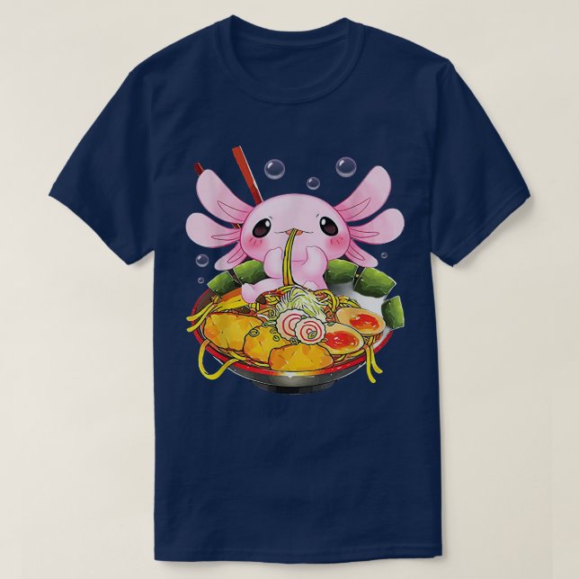 Camiseta Ramen Axolotl Kawaii Japanese Anime Noodles Gift G (Diseño del anverso)