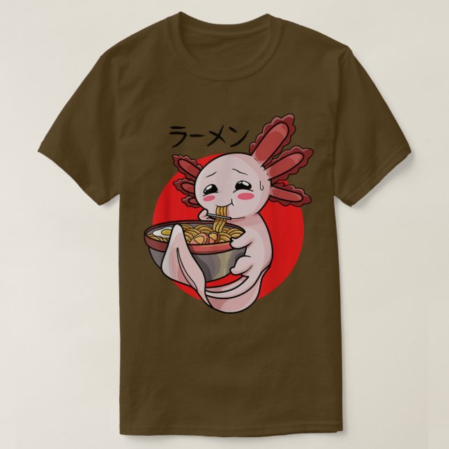 Camiseta Ramen Axolotl Kawaii Shirt for Kids Japanese Noodl (Diseño del anverso)