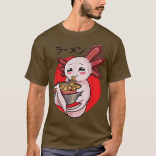 Camiseta Ramen Axolotl Kawaii Shirt for Kids Japanese Noodl