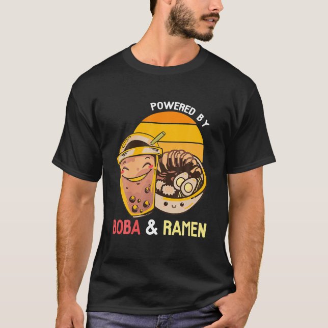 Camiseta Ramen Boba Tea K-Pop Anime de fideos japoneses (Anverso)