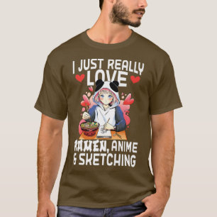 Camiseta Ramen Bowl Anime Sketching 1386