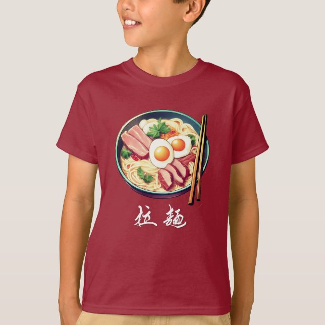 Camiseta Ramen Bowl con símbolos kanji (Anverso)