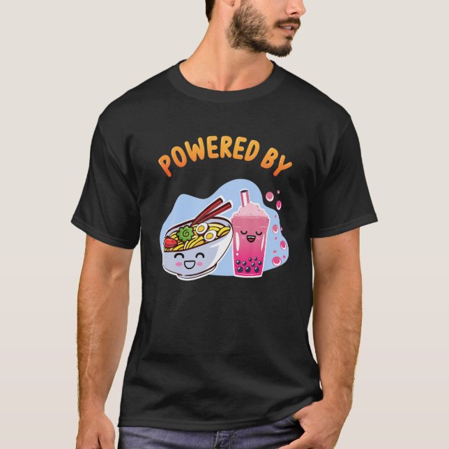 Camiseta Ramen Bubble Tea T Boba Noodles Anime japonés (Anverso)