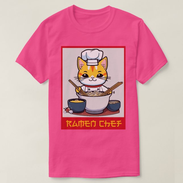 Camiseta Ramen Cat Chef (Diseño del anverso)