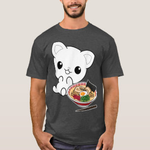Camiseta Ramen Cat Kawaii Anime Comida Japonesa