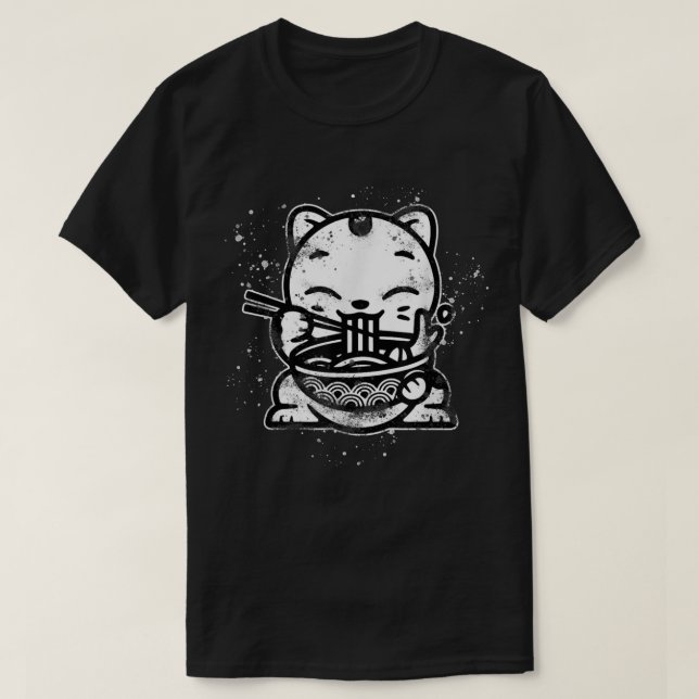Camiseta Ramen Cat Kawaii Anime Cool Japanese Gift  (Diseño del anverso)