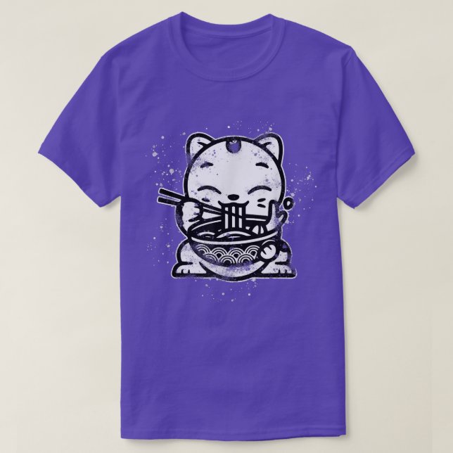 Camiseta Ramen Cat Kawaii Anime Cool Japanese Gift  (Diseño del anverso)