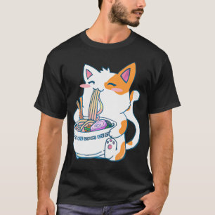 Camiseta Ramen Cat Kawaii Anime Otaku