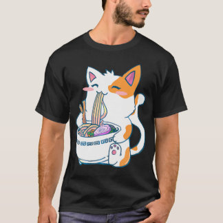 Camiseta Ramen Cat Kawaii Anime Otaku