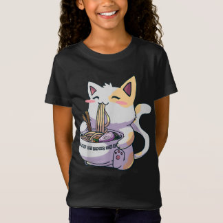Camiseta Ramen Cat Kawaii Anime Tee Japonés